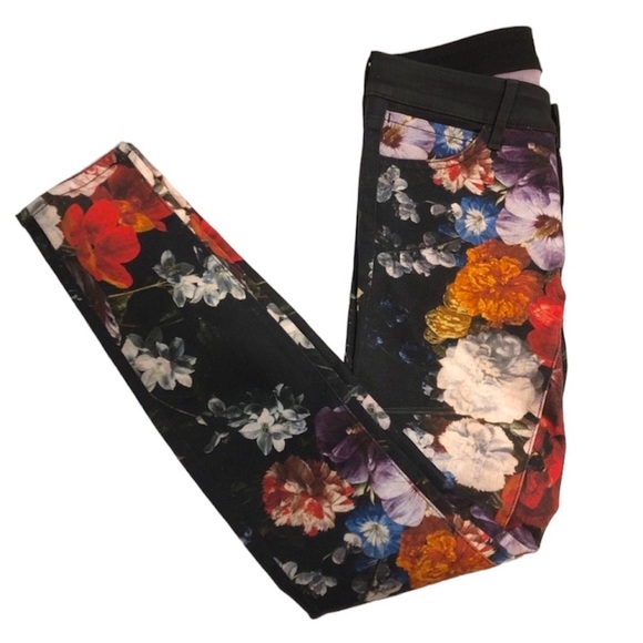 Koral Coated Floral Skinny Jeans for Anthropologie Size 27 - Picture 7 of 12